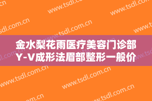 金水梨花雨医疗美容门诊部Y-V成形法眉部整形一般价位是多少钱?好不好?