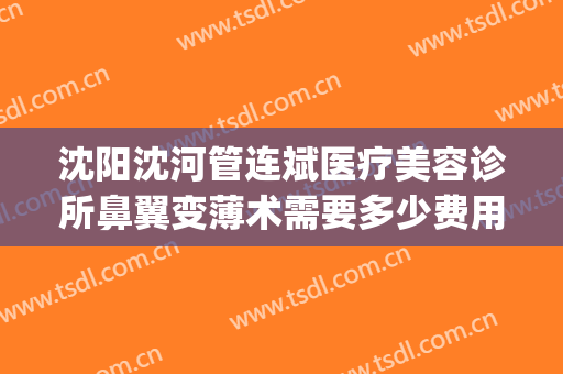 沈阳沈河管连斌医疗美容诊所鼻翼变薄术需要多少费用?效果怎么样?(沈阳管连斌那做过鼻子)