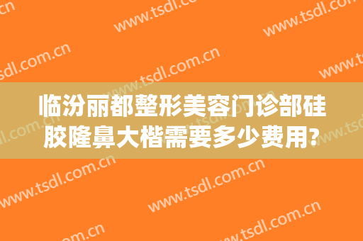 临汾丽都整形美容门诊部硅胶隆鼻大楷需要多少费用?效果怎么样?(临汾丽都整形医院地址)