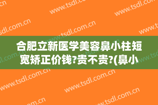 合肥立新医学美容鼻小柱短宽矫正价钱?贵不贵?(鼻小柱矫正手术价格)