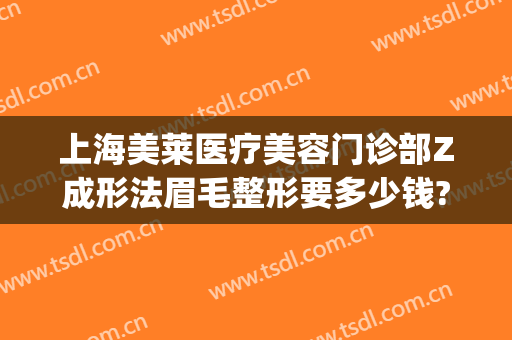 上海美莱医疗美容门诊部Z成形法眉毛整形要多少钱?怎么样?(眼眉整形手术)