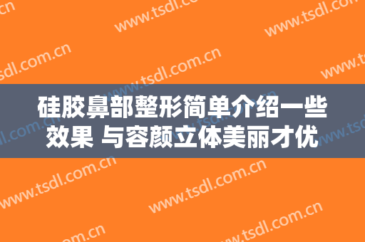 硅胶鼻部整形简单介绍一些效果 与容颜立体美丽才优质