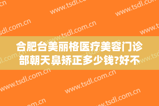 合肥台美丽格医疗美容门诊部朝天鼻矫正多少钱?好不好?(合肥省立医院美容整形科怎么样)