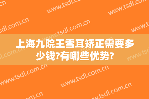上海九院王雪耳矫正需要多少钱?有哪些优势?
