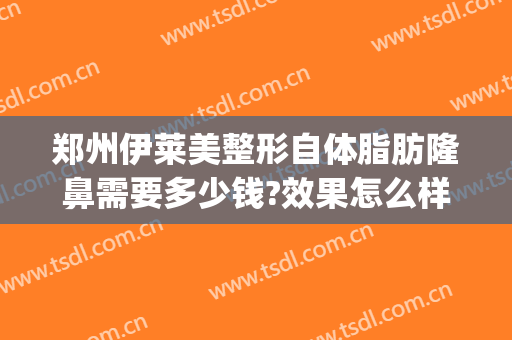 郑州伊莱美整形自体脂肪隆鼻需要多少钱?效果怎么样?(郑州美莱医疗美容整形机构)