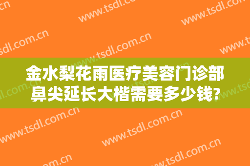 金水梨花雨医疗美容门诊部鼻尖延长大楷需要多少钱?效果怎么样?