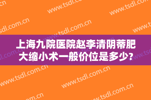 上海九院医院赵李清阴蒂肥大缩小术一般价位是多少?可靠吗?