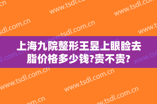 上海九院整形王昱上眼睑去脂价格多少钱?贵不贵?
