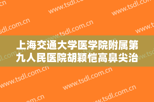 上海交通大学医学院附属第九人民医院胡颖恺高鼻尖治疗一般价位是多少?靠谱吗?