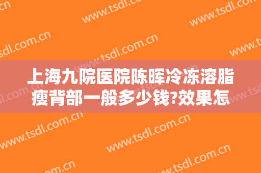 上海九院医院陈晖冷冻溶脂瘦背部一般多少钱?效果怎么样?