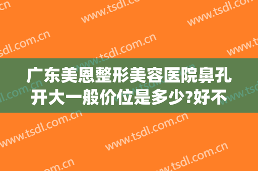 广东美恩整形美容医院鼻孔开大一般价位是多少?好不好?(广州美恩隆鼻怎么样)