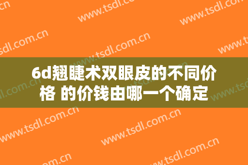 6d翘睫术双眼皮的不同价格 的价钱由哪一个确定