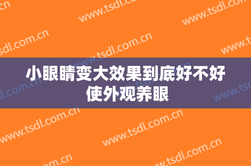 小眼睛变大效果到底好不好 使外观养眼