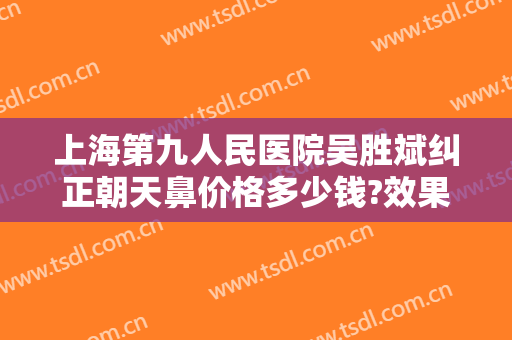 上海第九人民医院吴胜斌纠正朝天鼻价格多少钱?效果怎么样?