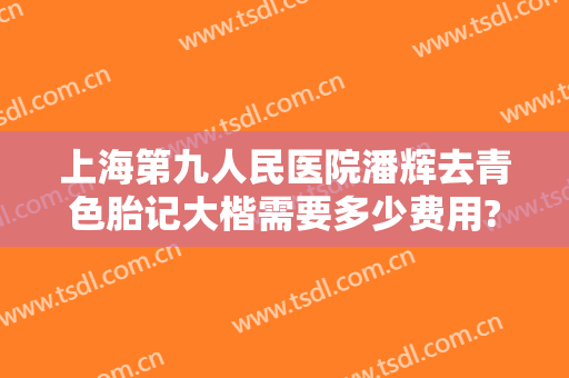 上海第九人民医院潘辉去青色胎记大楷需要多少费用?好不好?