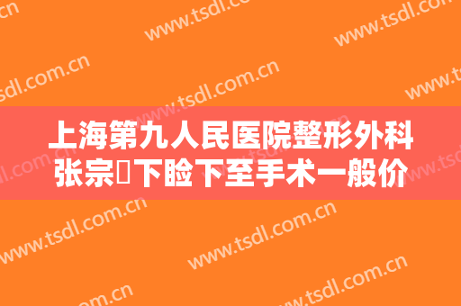 上海第九人民医院整形外科张宗棨下睑下至手术一般价位是多少钱?靠谱吗?