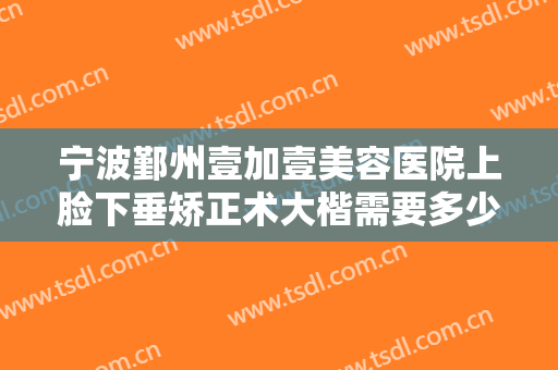 宁波鄞州壹加壹美容医院上脸下垂矫正术大楷需要多少费用?怎么样?
