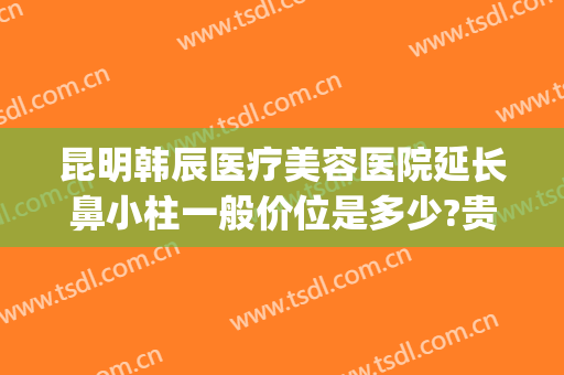 昆明韩辰医疗美容医院延长鼻小柱一般价位是多少?贵不贵?(昆明韩辰整形医院在哪里)