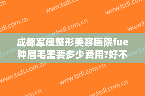 成都军建整形美容医院fue种眉毛需要多少费用?好不好?(成都种植眉毛哪家医院好)