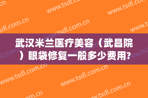 武汉米兰医疗美容（武昌院）眼袋修复一般多少费用?贵不贵?(武汉割眼袋正规医院收费标准)