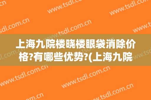 上海九院楼晓楼眼袋消除价格?有哪些优势?(上海九院眼睑下垂专家)