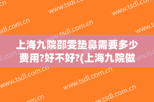 上海九院邵雯垫鼻需要多少费用?好不好?(上海九院做鼻子多少钱大概)