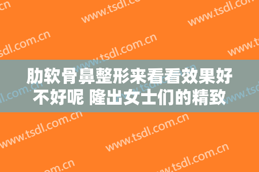 肋软骨鼻整形来看看效果好不好呢 隆出女士们的精致