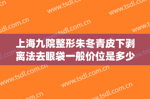 上海九院整形朱冬青皮下剥离法去眼袋一般价位是多少费用?好不好?(上海第九整形美容医院去眼袋价格)