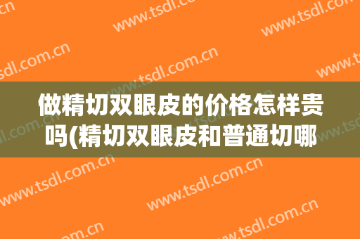 做精切双眼皮的价格怎样贵吗(精切双眼皮和普通切哪个好)