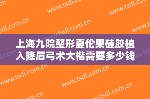 上海九院整形夏伦果硅胶植入隆眉弓术大楷需要多少钱?靠谱吗?