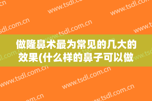 做隆鼻术最为常见的几大的效果(什么样的鼻子可以做隆鼻术)