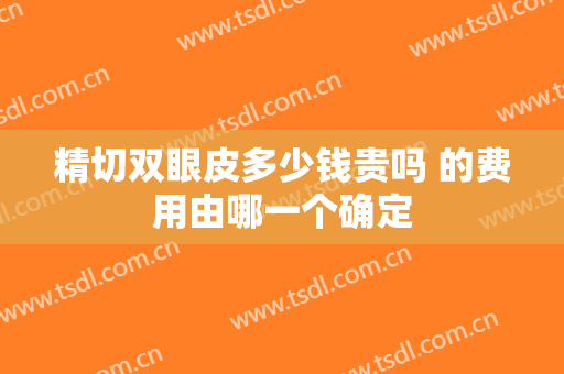 精切双眼皮多少钱贵吗 的费用由哪一个确定
