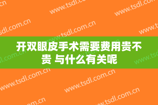 开双眼皮手术需要费用贵不贵 与什么有关呢