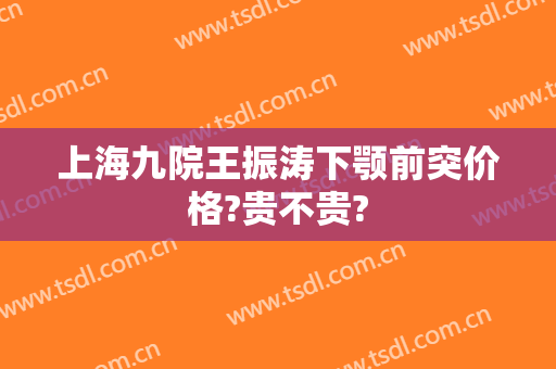 上海九院王振涛下颚前突价格?贵不贵?
