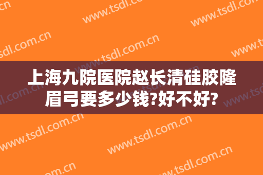 上海九院医院赵长清硅胶隆眉弓要多少钱?好不好?