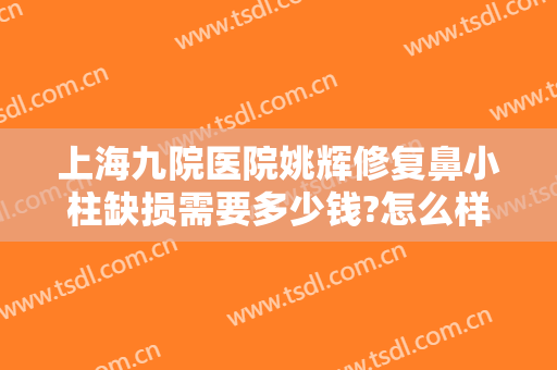 上海九院医院姚辉修复鼻小柱缺损需要多少钱?怎么样?