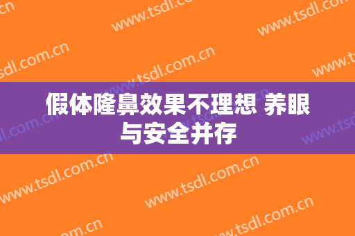 假体隆鼻效果不理想 养眼与安全并存