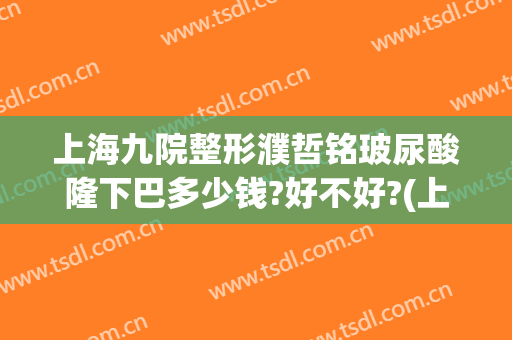 上海九院整形濮哲铭玻尿酸隆下巴多少钱?好不好?(上海九院谁打玻尿酸下巴好)