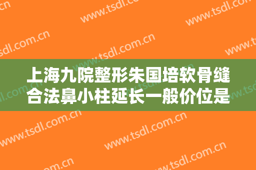 上海九院整形朱国培软骨缝合法鼻小柱延长一般价位是多少?多长时间恢复?