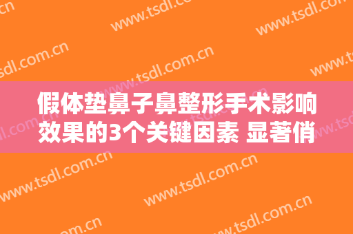 假体垫鼻子鼻整形手术影响效果的3个关键因素 显著俏挺马上展现