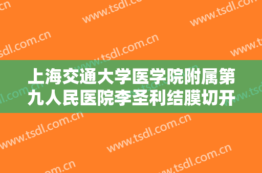 上海交通大学医学院附属第九人民医院李圣利结膜切开治疗眼袋大楷需要多少钱?贵不贵?