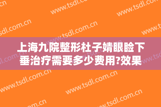 上海九院整形杜子婧眼睑下垂治疗需要多少费用?效果怎么样?