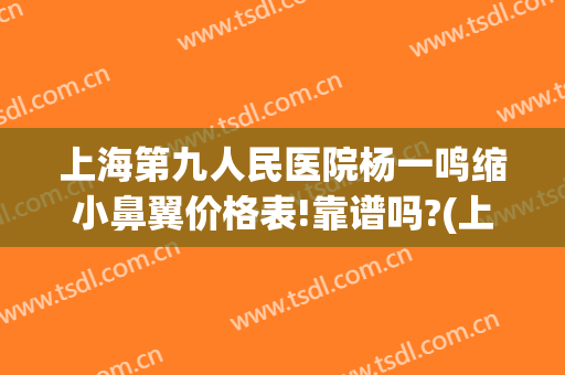 上海第九人民医院杨一鸣缩小鼻翼价格表!靠谱吗?(上海九院鼻翼缩小医生)