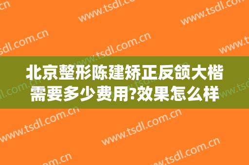 北京整形陈建矫正反颌大楷需要多少费用?效果怎么样?(做整脸型整容的费用)