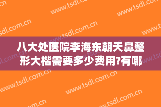 八大处医院李海东朝天鼻整形大楷需要多少费用?有哪些优势?(八大处歪鼻矫正费用)