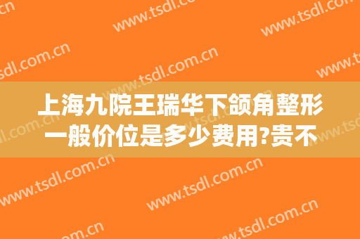 上海九院王瑞华下颌角整形一般价位是多少费用?贵不贵?(上海九院下颌角手术)