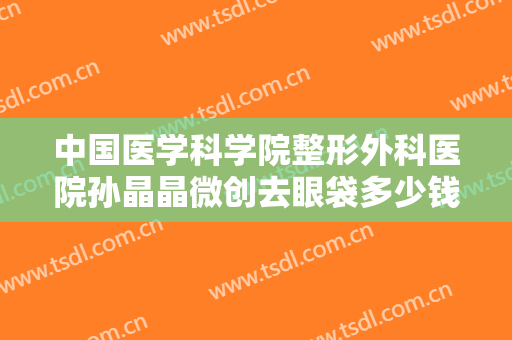 中国医学科学院整形外科医院孙晶晶微创去眼袋多少钱?怎么样?