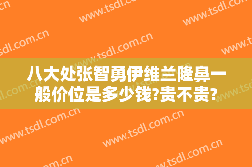 八大处张智勇伊维兰隆鼻一般价位是多少钱?贵不贵?