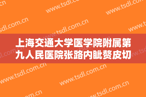 上海交通大学医学院附属第九人民医院张路内眦赘皮切除一般价位是多少费用?怎么样?