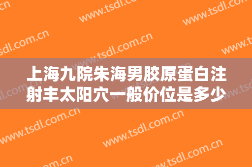 上海九院朱海男胶原蛋白注射丰太阳穴一般价位是多少?需要多久恢复?
